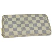 Pre-owned Canvas wallets Louis Vuitton Vintage , White , Dames