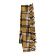 Kasjmier Sjaal met Check Motief Burberry , Beige , Dames