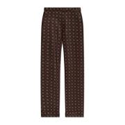 Zijden broek Moschino , Brown , Dames