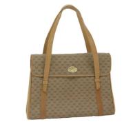 Pre-owned Leather handbags Gucci Vintage , Beige , Dames