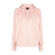 Serena Logo Geborduurde Hoodie A.p.c. , Pink , Dames