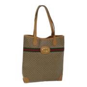 Pre-owned Leather totes Gucci Vintage , Beige , Dames