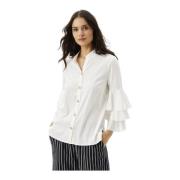 Elegante Blouse met Mooie Mouwen IN Front , White , Dames