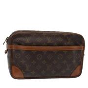 Pre-owned Canvas clutches Louis Vuitton Vintage , Brown , Dames