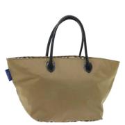 Pre-owned Nylon handbags Burberry Vintage , Beige , Dames