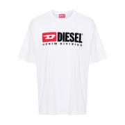 Witte T-shirts en Polos Diesel , White , Heren