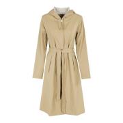 Langere A-lijn Jas Rains , Beige , Dames