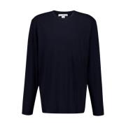 Zachte Gebreide Crew Neck Trui James Perse , Blue , Heren