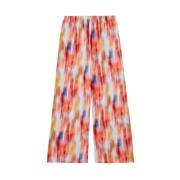 Ikat Flowers Zijden Broek voor Dames Vilebrequin , Multicolor , Dames