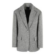 Blazer met één knoop Roberto Collina , Gray , Dames