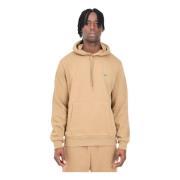 Beige Hoodie Sweater Casual Herfst Winter Lacoste , Beige , Heren