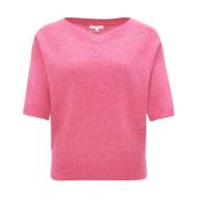 Comfortabele Pullover met Pusity Detail Opus , Pink , Dames