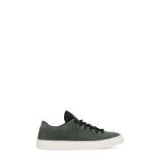 Groene Suède Sneakers Ronde Neus Stone Island , Green , Heren