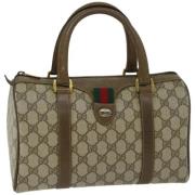 Pre-owned Canvas travel-bags Gucci Vintage , Beige , Dames