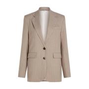 Klassieke Blazer Penn&Ink N.Y , Beige , Dames