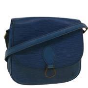 Pre-owned Leather shoulder-bags Louis Vuitton Vintage , Blue , Dames