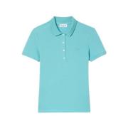 Heldere Blauwe Polo T-shirts en Polos Lacoste , Blue , Dames