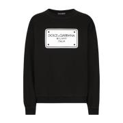 Zwarte Sweater Felpa Giroc.man.lung Dolce & Gabbana , Black , Heren