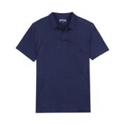 Heren Linnen Jersey Polo Shirt Vilebrequin , Blue , Heren