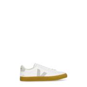 Witte Leren Sneakers Ronde Neus Veja , White , Heren