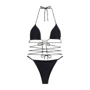 Bikini Triangolo E Slip Regolabile Sparkling F**k , Black , Dames