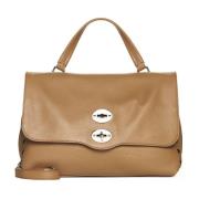 Elegante Leren Handtassen Collectie Zanellato , Beige , Dames