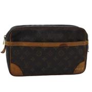 Pre-owned Canvas clutches Louis Vuitton Vintage , Brown , Dames