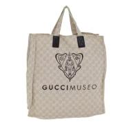 Pre-owned Canvas totes Gucci Vintage , Beige , Dames