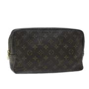 Pre-owned Canvas clutches Louis Vuitton Vintage , Brown , Dames