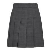 Geplooide Minirok Grijs Prince of Wales Max Mara Studio , Gray , Dames