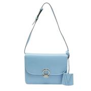 Pre-owned Leather shoulder-bags Versace Pre-owned , Blue , Dames