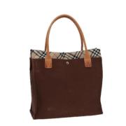 Pre-owned Canvas totes Burberry Vintage , Beige , Dames