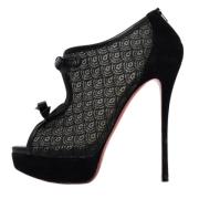 Pre-owned Lace boots Christian Louboutin Pre-owned , Black , Dames