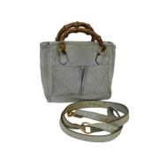 Pre-owned Suede handbags Gucci Vintage , Blue , Dames