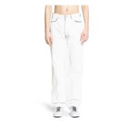 Wit Geschilderd Denim 5-Pocket Jeans Maison Margiela , White , Heren