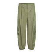 Utility-geïnspireerde groene katoenen broek Masai , Green , Dames