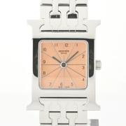 Pre-owned Stainless Steel watches Hermès Vintage , Pink , Dames