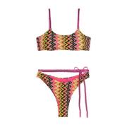 Bikinitop EN Broekje Americano Vast Ethos F**k , Multicolor , Dames