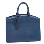 Pre-owned Leather handbags Louis Vuitton Vintage , Blue , Dames