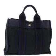 Pre-owned Canvas handbags Hermès Vintage , Blue , Dames