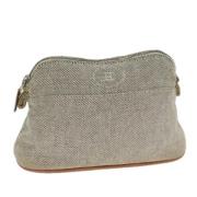 Pre-owned Canvas pouches Hermès Vintage , Gray , Dames