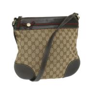 Pre-owned Canvas gucci-bags Gucci Vintage , Beige , Dames