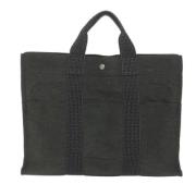 Pre-owned Canvas totes Hermès Vintage , Gray , Dames