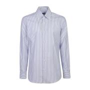 Stijlvolle Herenshirts Bianco/azzuro Barba , Blue , Heren