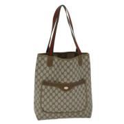 Pre-owned Leather totes Gucci Vintage , Beige , Dames