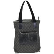 Pre-owned Canvas totes Gucci Vintage , Black , Dames