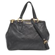 Pre-owned Leather shoulder-bags Miu Miu Pre-owned , Black , Dames