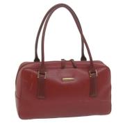 Pre-owned Leather shoulder-bags Burberry Vintage , Red , Dames