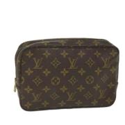 Pre-owned Canvas clutches Louis Vuitton Vintage , Brown , Dames