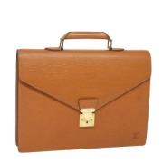 Pre-owned Leather briefcases Louis Vuitton Vintage , Brown , Dames